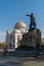 St. Nicholas Naval Cathedral and the monument to Admiral Makarov on anchor square