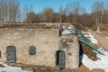 Russia. Kronstadt. April 3, 2019. Southern mortar battery, built in 1902-1905