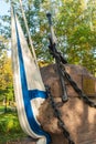 Russia, Kronstadt, September 2020. Fragment of the monument to Russian sailors in the city park.