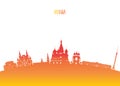 Russia Landmark Global Travel And Journey paper background. Vector Design Template.used for your