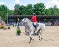 Russia, Leningrad region, Enkolovo village - JULY 7, 2019:INTERNATIONAL COMPETITIONS CSI ** - WORLD CUP, World Cup stage