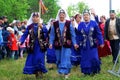Russia, Magnitogorsk, - June, 15, 2019. Older women - participants of the street parade in traditional costumes during Sabantuy -