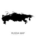 Russia map and country name isolated on white background. Vector illustration Royalty Free Stock Photo