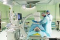 Russia. 2 March 2018. Surgeons perform surgery in the operating room.