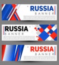 Russia modern banner template vector set design