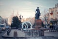 Russia. The monument to Pushkin on Pushkinskaya street Rostov-on-Don. 4 January 2017.