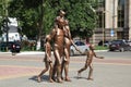 Russia Mordovia republic Saransk city veiw Sculpture of Family Royalty Free Stock Photo