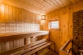 Russia, Moscow- August 05, 2019: interior room apartment modern bright cozy atmosphere. bathroom, bathhouse, sauna