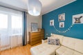 Russia, Moscow- August 05, 2019: interior room apartment modern bright cozy atmosphere. general cleaning, home decoration,