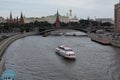 Motor ships on the Moscow river