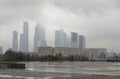 Russia, Moscow, city views on a cloudy rainy day