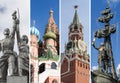 Russia, Moscow: Collage with the sights of the city