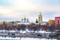 Novospassky Monastery New monastery of the Saviour, is one of the fortified monasteries surrounding Moscow from the south-east Royalty Free Stock Photo