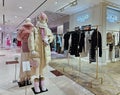 Exquisite interior of Balmain fashion boutique in TSUM shopping center, Moscow.