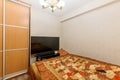 Russia, Moscow- December 05, 2019: interior room apartment modern bright cozy atmosphere. general cleaning, home decoration,