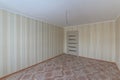 Russia, Moscow- December 05, 2019: interior room apartment modern bright cozy atmosphere. renovated empty room