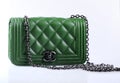 Russia, Moscow - December 2017 : Photo of green Chanel handbag brand Editorial