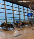 Empty airport in Moscow quarantine in Vnukovo