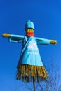 Russia, Moscow, February 2020: an effigy of Maslenitsa at a traditional spring festival in Moscow. A celebration of winter