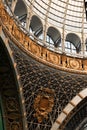 Openwork design of a dome made of glass and metal.