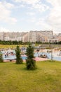 Russia, Moscow - Khodynka field, Park and residential area. Summer in the city.