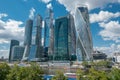 RUSSIA, MOSCOW, JUNE 7, 2017: Moscow City - Moscow International Business Center at day. Royalty Free Stock Photo
