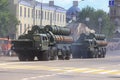 Russian anti-aircraft weapon system S-400 Triumf on military parade