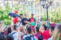 Mexican football fans on the Nikolskaya street