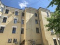 Moscow, Russia, June. 20, 2019. Moscow, Kazarmenny pereulok, apartment house N.G. Tarkhova and G. I. Makaev, architect G. I. Maka Royalty Free Stock Photo