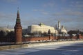 Russia, Moscow Kremlin in winter Royalty Free Stock Photo