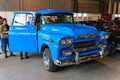 Russia, Moscow, March 8, 2020. Exhibition of vintage cars. The legendary classic American car Chevrolet Apache Royalty Free Stock Photo