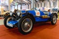 Russia, Moscow, March 8, 2020. Exhibition of vintage cars. Vintage sports racing car at the exhibition