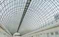 Russia, Moscow, September 25, 2017: Petrovsky passage Store. Petrovka Street, 10. Glass roof architecture detail. Shop gallery