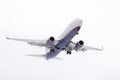 RUSSIA, MOSCOW - March 10, 2019: Plane landing aircraft Sheremetyevo International Airport.