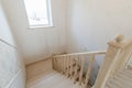 Russia, Moscow- May 20, 2019: interior room apartment. standard repair decoration in hostel. stairs, steps