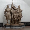 Russia, Moscow, May 26, 2019. A monument to the partisans Royalty Free Stock Photo