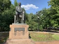 Moscow, Russia, June. 20, 2019.Moscow, monument to composer Sergei Rachmaninoff on Strastnoy Boulevard in the summer