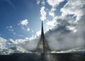 Russia, Moscow, Monument to subjugators of space