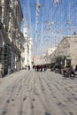 Russia, Moscow, Nikolskaya street, a sunny winter day Royalty Free Stock Photo