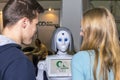 Live and interesting communication between a person and a robot.