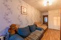 Russia, Moscow- November 20, 2019: interior room apartment modern bright cozy atmosphere. general cleaning, home decoration,