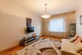 Russia, Moscow- November 20, 2019: interior room apartment modern bright cozy atmosphere. general cleaning, home decoration,