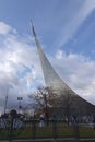 Russia, Moscow, October 2019: Conquerors of space monument