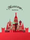 Russia Moscow poster Royalty Free Stock Photo