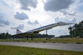 Monument to the Soviet supersonic passenger aircraft Tupolev Tu 144