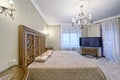 Russia,Moscow region - the interior of a bedroom in a luxury country house