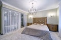 Russia,Moscow region - the interior of a bedroom in a luxury country house