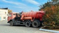 Russia, Moscow region, September 9, 2016 - Russian military fuel truck based on KAMAZ