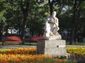 Russia, Moscow-September 15, 2019: the Sculpture `a Picker`. Sculptor Shadr