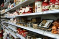 Russia,Moscow,10.11.2021.Shelves with New Year's gifts in a Store in Moscow